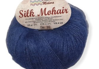 Silk mohair 630 Tamsiai mėlyna