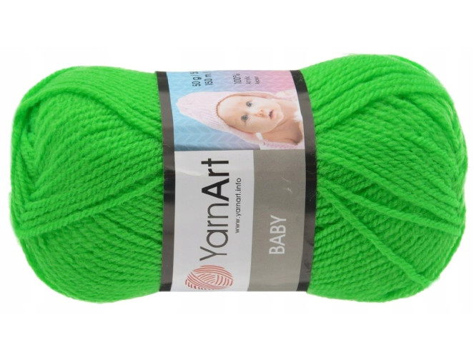YarnArt Baby 8233 Neoninė žalia