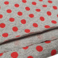 Cotton jersey Red polka dots in grey pigiau