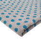 Cotton jersey Turquoise polka dots in grey