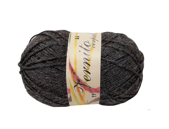 Šukuotinė pusvilnė Tamsi pilka