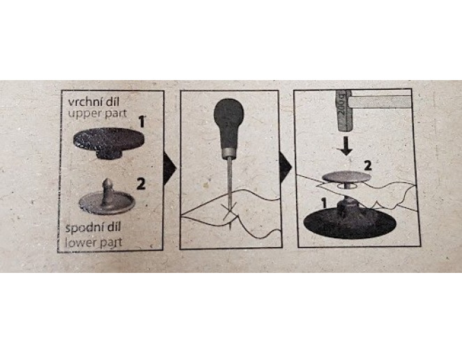 Metalinės/plastikinės sagos - spaudės pigiau