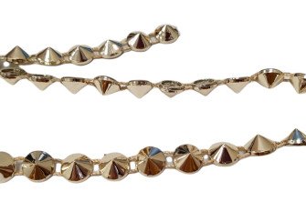 Decorative ribbon Golden spikes