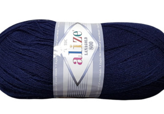 Alize lanagold 800 - 590 Tamsi mėlyna