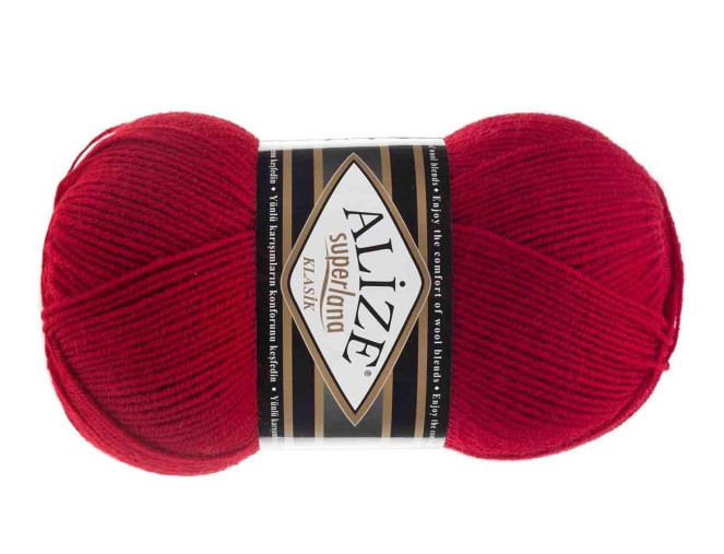 Alize Superlana Klasik 56 Raudona