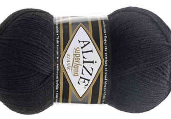 Alize Superlana Klasik 60 Juoda