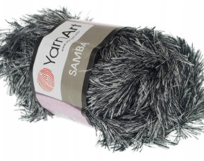 Yarn art Samba K-64 Juoda balta Yarn art Samba K-64 Juoda balta