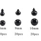 Įsukamos akys žaislams 6 - 12mm | 100vnt pigiau