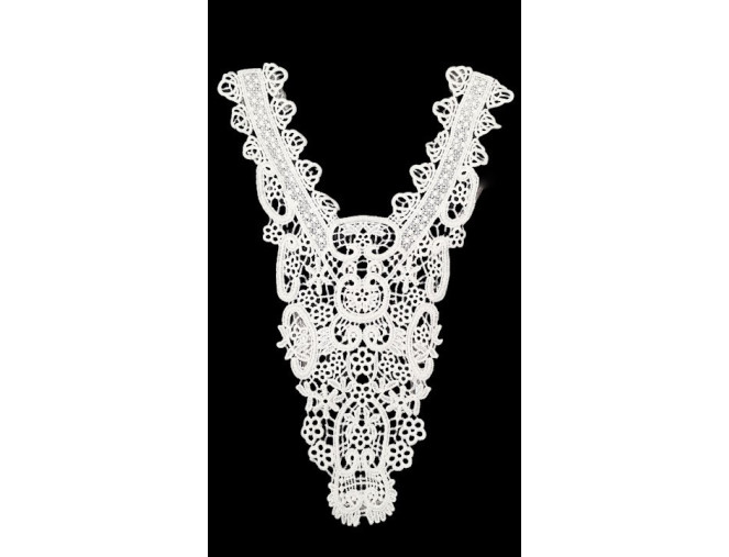 Prisiuvama aplikacija Dekolte Balta