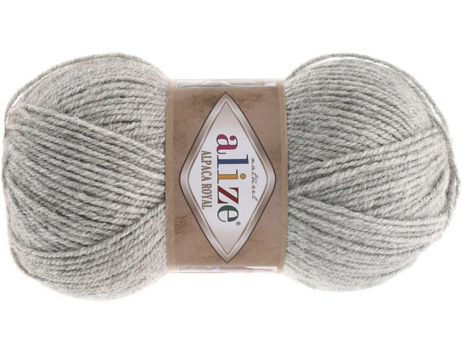 Alize Alpaca Royal 684 Pilkas melanžas