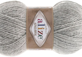 Alize Alpaca Royal 684 Pilkas melanžas
