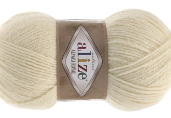 Alize Alpaca Royal 01 Kreminė