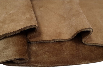 Faux fur - suede Light brown