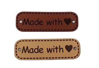 Label Made with love 15x45mm