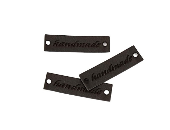 Etiketė Handmade Juoda 10x34mm