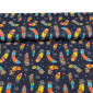 Cotton - canvas Coloured feathers pigiau