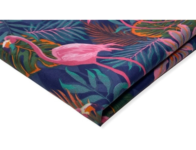 Medvilnė - drobelė Flamingai