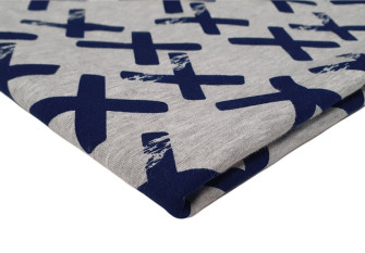 Knitted and crocheted Crosses in grey