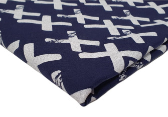 Knitted and crocheted Crosses in blue