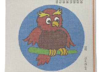 Embroidery painting Owl