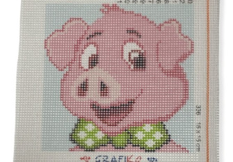 Embroidery painting Piglet
