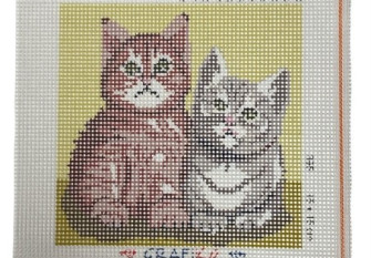 Embroidery painting Cats