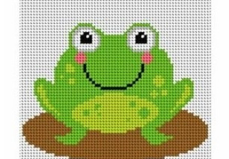 Embroidery painting Frog