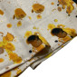 Viscose fabric with linen Yellow spots pigiau