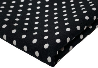 Elastic crepe Dots in black