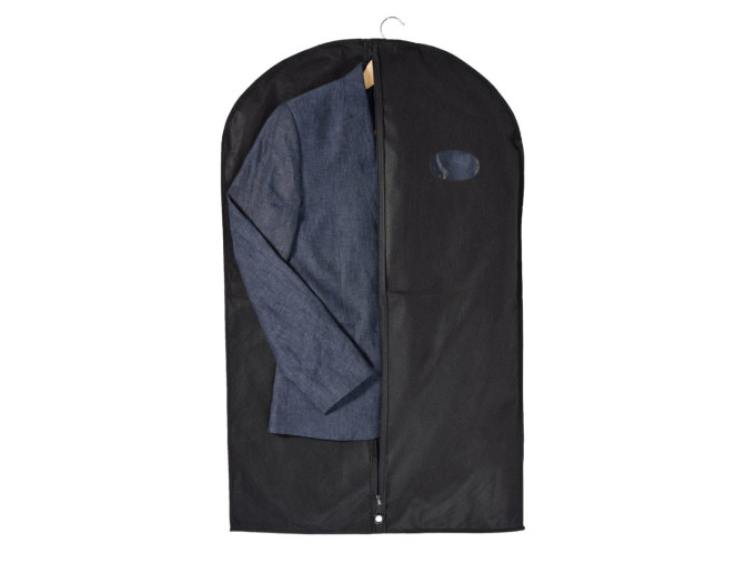 Garment bag with transparent window