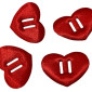 Raudonos širdelės dekoracijoms 33mm
