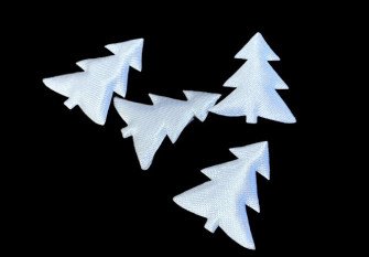 White Christmas tree decorations 30mm