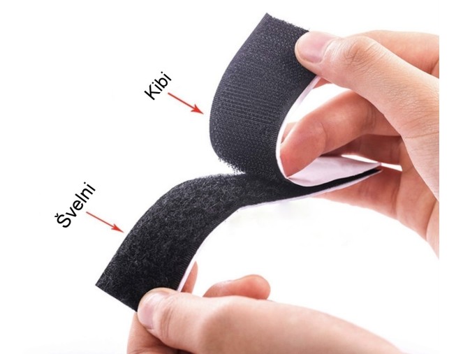 Velcro (hook and loop) tape with adhesive 50mm internetu
