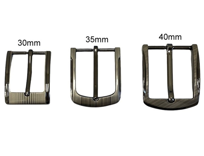 Metal belt buckle Darkened nickel | 3 sizes