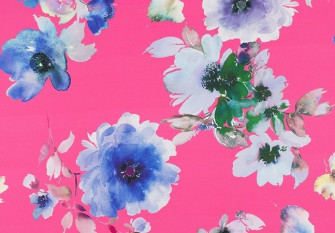 Barbie (Marchiano) fabric Flowers in bright pink