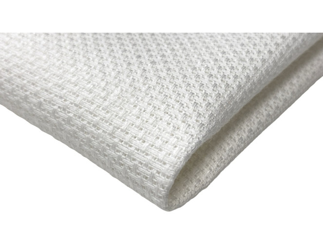 Lininis siuvinėjimo audinys Kanva 14ct Balta