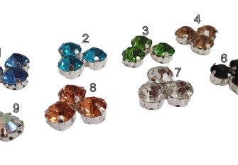 Stitched eyes - crystals 8mm | 50pcs