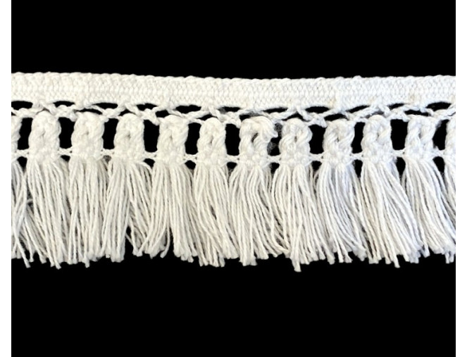 Cotton lace with fringe 40mm