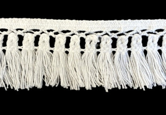 Cotton lace with fringe 40mm