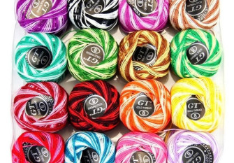 Crochet yarn set Melange | 16pcs/5gr.