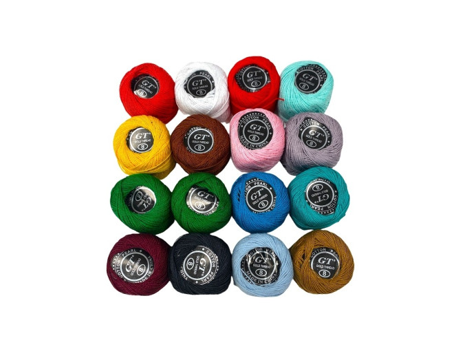 Crochet yarn set Monochrome | 16pcs/5gr. pigiau