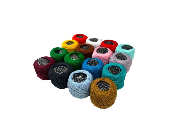 Crochet yarn set Monochrome | 16pcs/5gr.