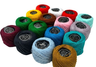 Crochet yarn set Monochrome | 16pcs/5gr.