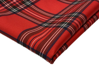 Checkered Barbie (Marchiano) fabric Red