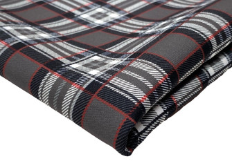 Checked barbie (Marchiano) fabric Grey