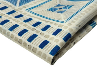 Cotton - canvas Blue ornaments