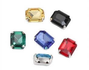 Stitched crystals Rectangle 10mm | 50pcs Stitched crystals Rectangle 10mm | 50pcs