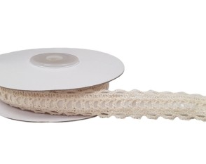 Medvilninis nėrinys su klijais 20mm | 4,5m