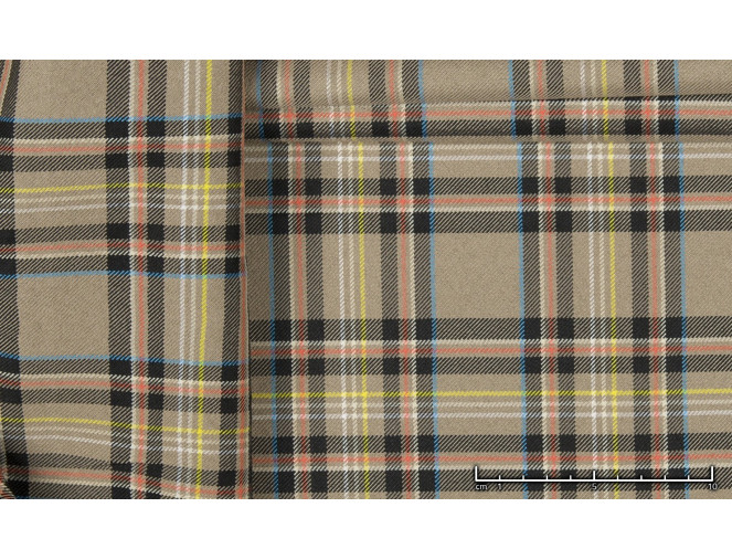 Checkered fabric Cocoa turquoise yellow internetu