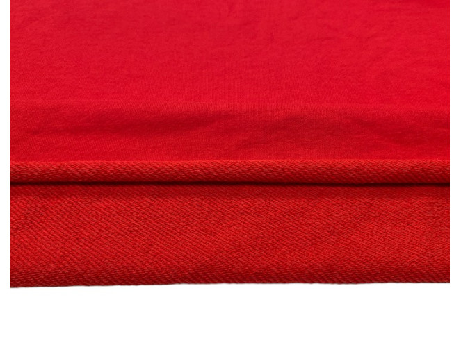 Three-thread terry knitted fabric Red pigiau